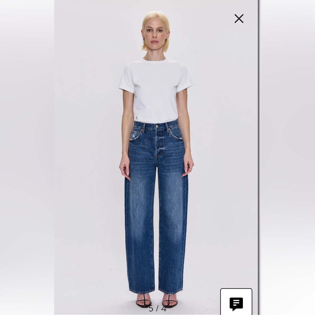 Pistola Tate High Rise Bowed Wide Leg Jean